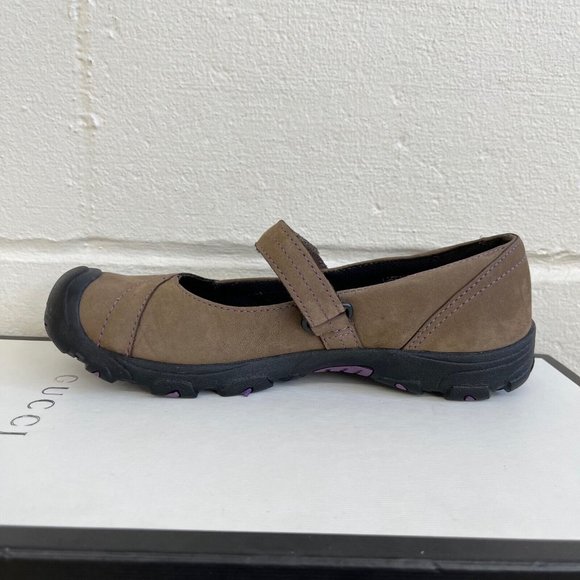 Keen Womens Brown Black Nubuck Leather Mary Janes Flats Round Toe US 5 / EU 38 - Picture 6 of 9